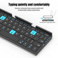 Folding Mini Wireless BT Keyboard With Magnetic Stand Aluminum Alloy Keypad For iPad iPhones Samsung Tablet Rechargeable Keypad