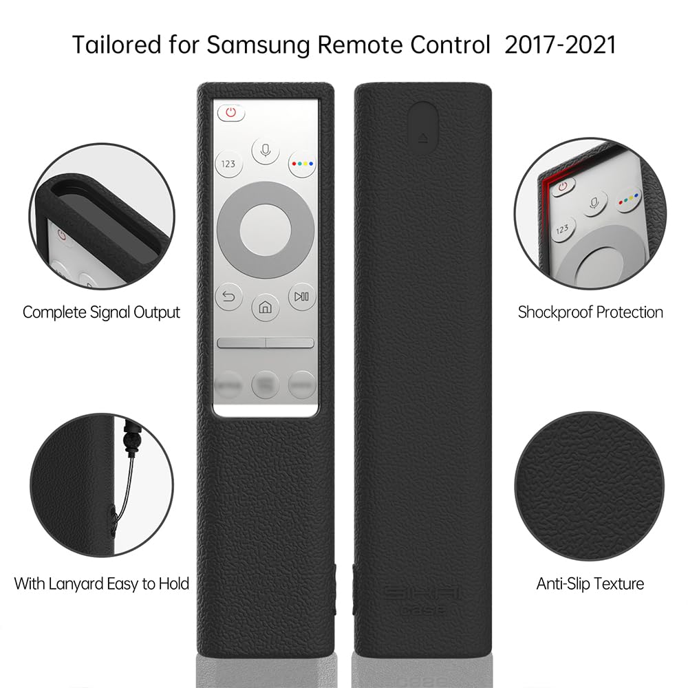 Silicone Samsung Remote Cover Compatible with 2017-2023 Samsung SolarCell TV Remote TM2240A(2023) TM2180E TM2280E(2022) Samsung Smart Remote Case Shockproof Anit-Lost with Lanyard(Glow in Dark Blue) SIKAI CASE