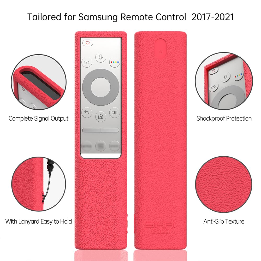 Silicone Samsung Remote Cover Compatible with 2017-2023 Samsung SolarCell TV Remote TM2240A(2023) TM2180E TM2280E(2022) Samsung Smart Remote Case Shockproof Anit-Lost with Lanyard(Glow in Dark Blue) SIKAI CASE