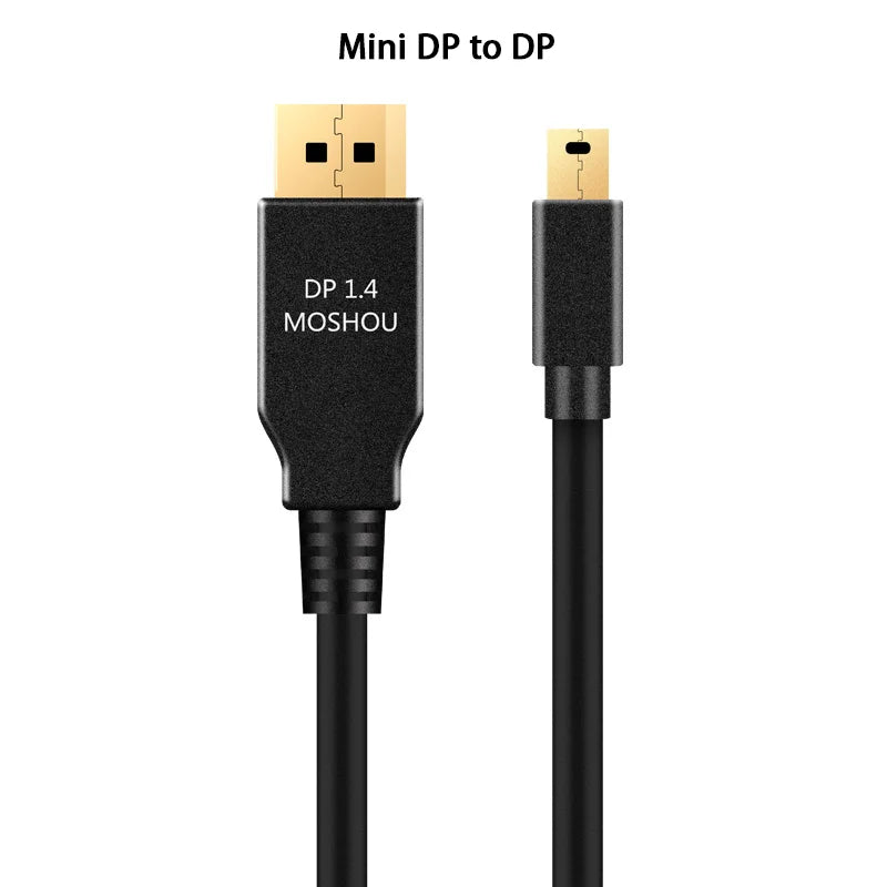 Thunderbolt 2 mini DisplayPort to MiniDP to DP 1.4 Cable Cord 8K 4K HDR 60Hz 144Hz 165Hz Display Port Adapter For PC Laptop SIKAI CASE