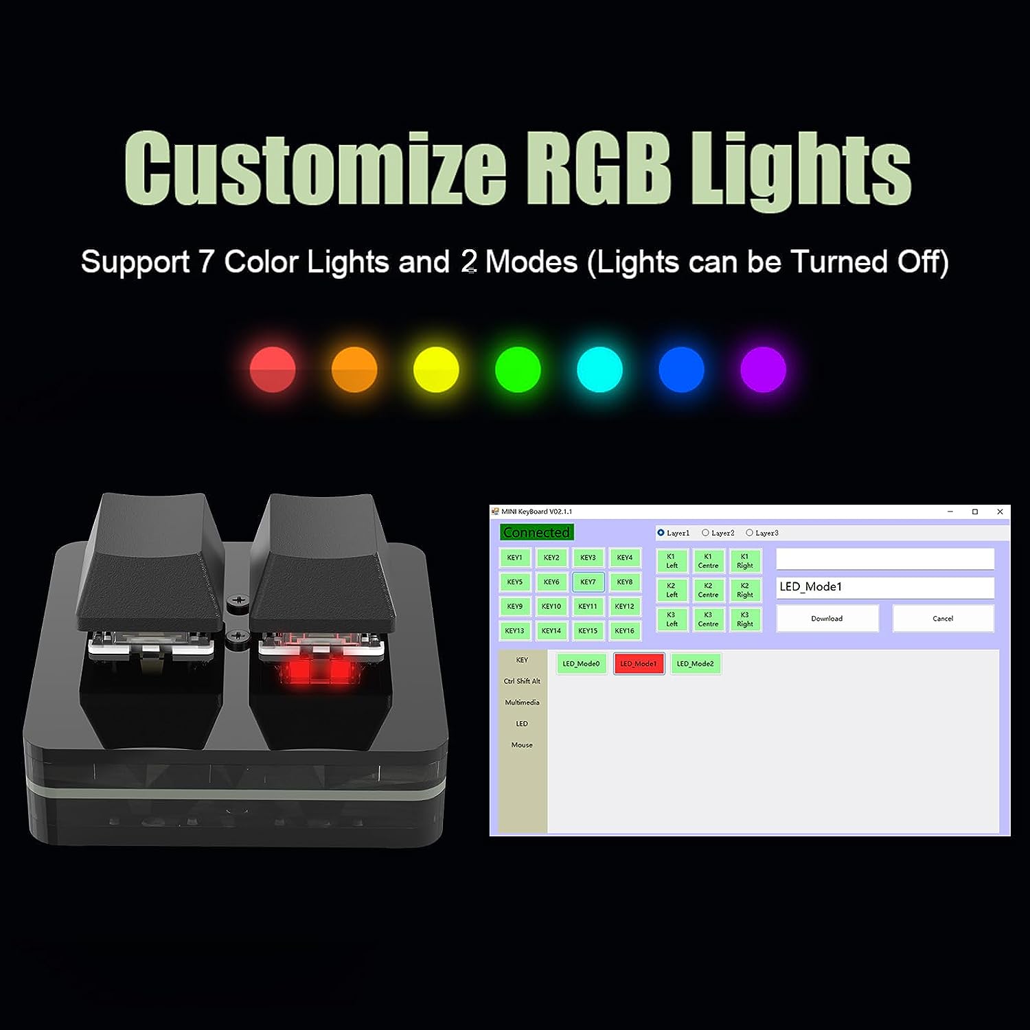 All Models - USB Custom Keyboard with Volume Button, Macro Programming, Red Switches, Bluetooth, - SIKAI CASE