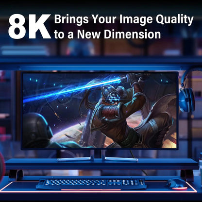Angled DisplayPort 1.4 Cable - 90 - Degree Upward Right Angle, 8K 60Hz, 4K 144Hz, 2K 240Hz for Gaming Monitors and Graphics Cards - SIKAI CASE