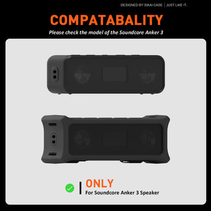 SikaiCase Silicone Case for Anker Soundcore 3 Portable Speaker