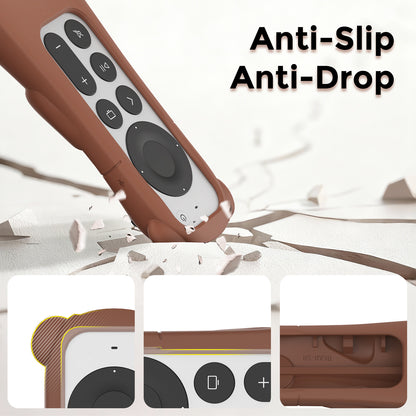 Raised silicone edges and anti-slip grip for Apple TV Siri Remote