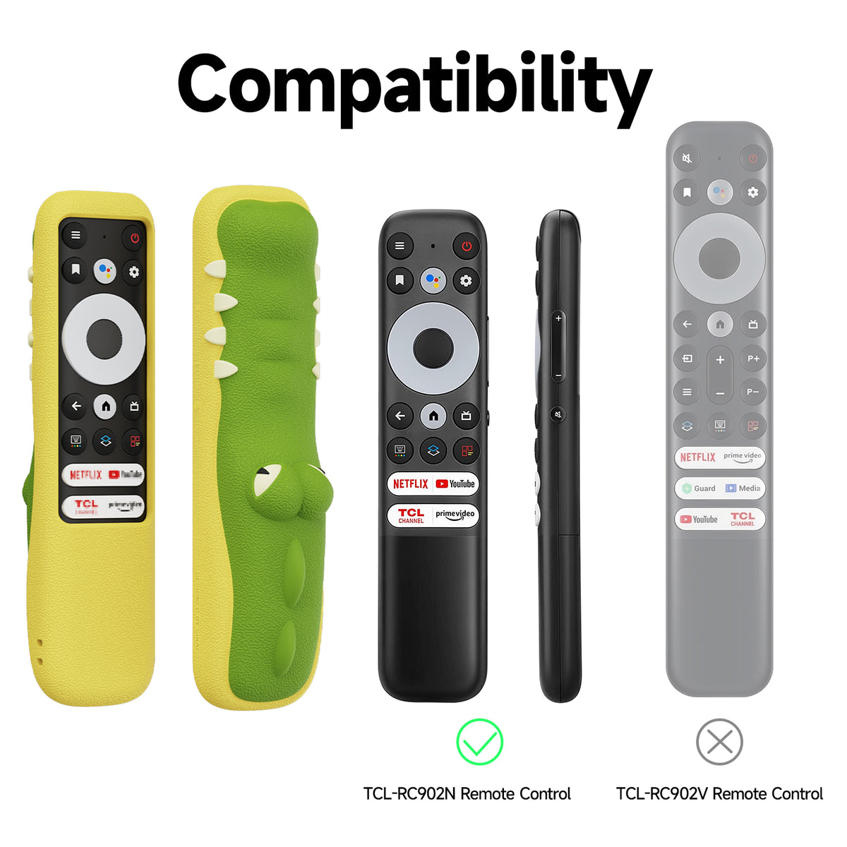 SikaiCase crocodile silicone remote cover for TCL RC902N FMR1 - product image 2