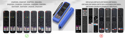 Hisense EN2P30H remote cover compatibility chart with supported and unsupported models