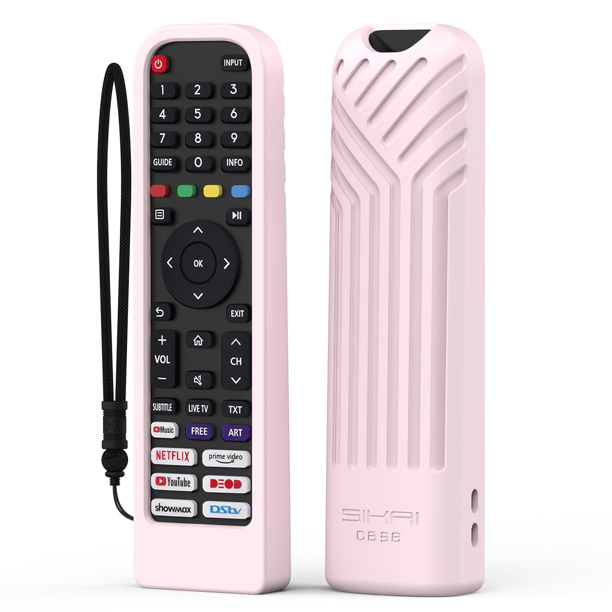 Pink SikaiCase silicone remote cover for Hisense EN2P30H compatible remote