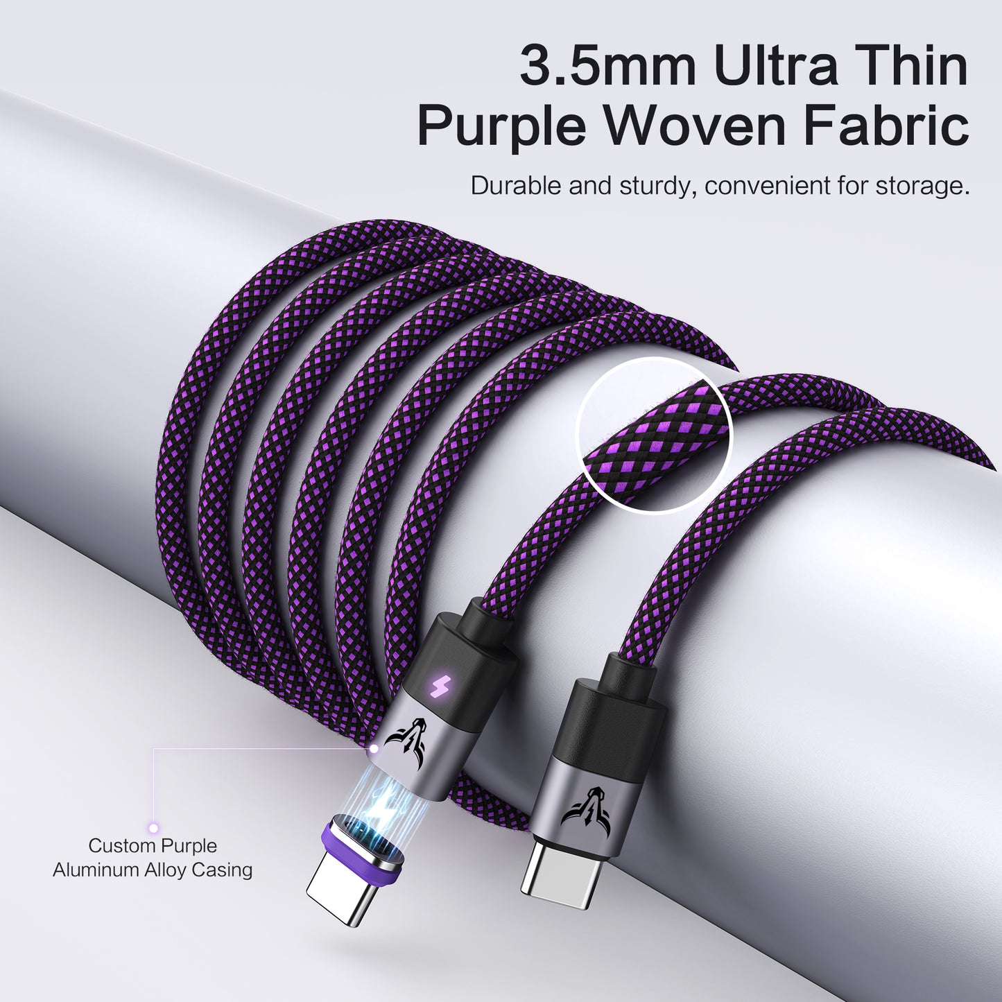 240W USB-C to Type-C Cable - 5A Fast Charging Data Cable for iPhone 17/16/15/14, Huawei, Samsung S25 S24