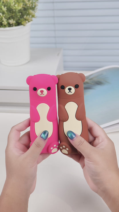 SikaiCase Bear Silicone Case for Apple TV Siri Remote 2nd/3rd Gen with AirTag Holder
