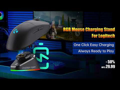 for Logitech G Pro Wireless Gaming Mouse Charging Dock RGB Compatible with Logitech G PRO X Superlight 2(2023), G502X Lightspeed,G903 Lightspeed for Razer Wireless Mouse/Logitech Powerplay Wireless