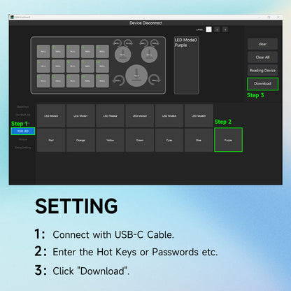 Windows software setup steps for 15-key and three-knob macro pad