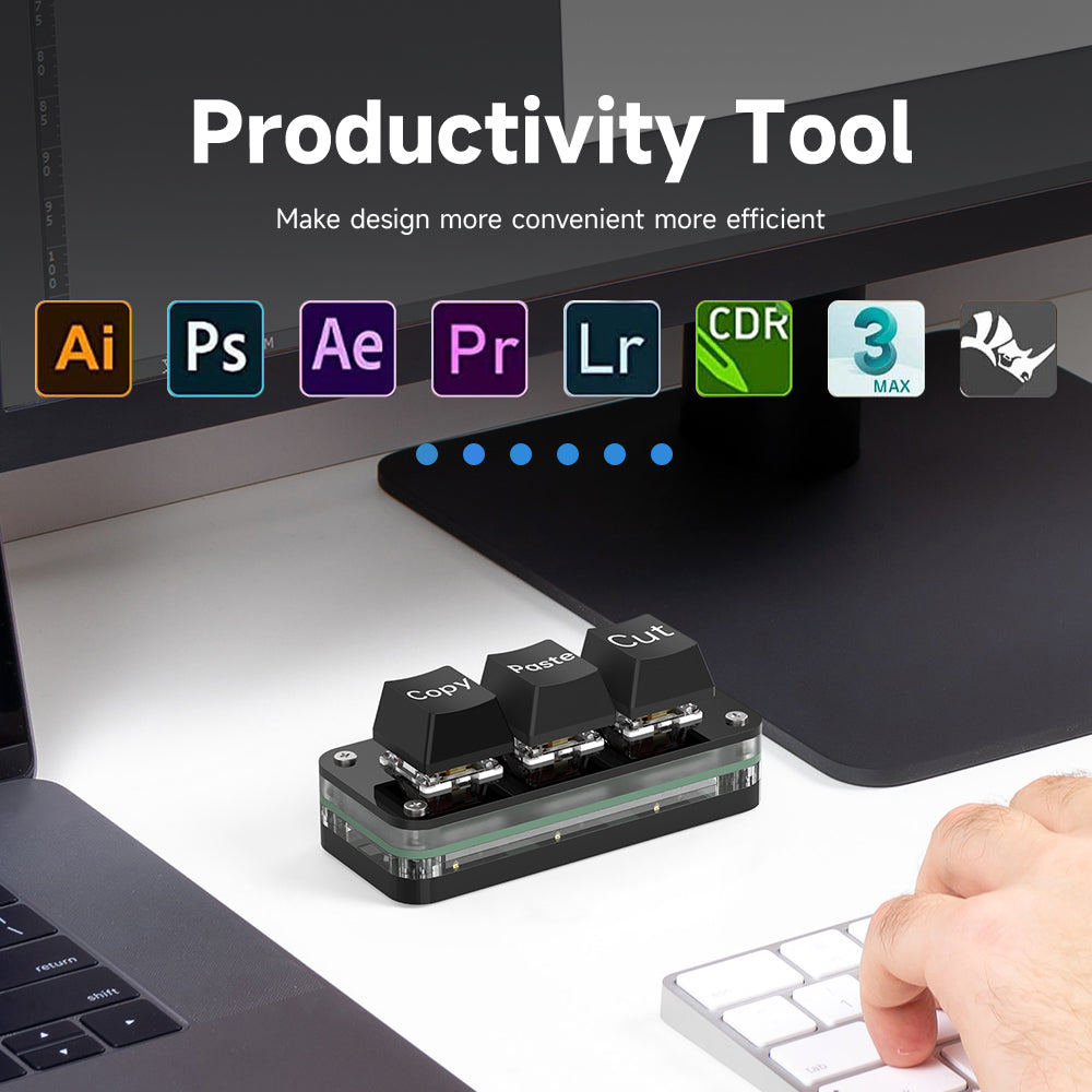 Copy Paste Cut mini keyboard used with creative software