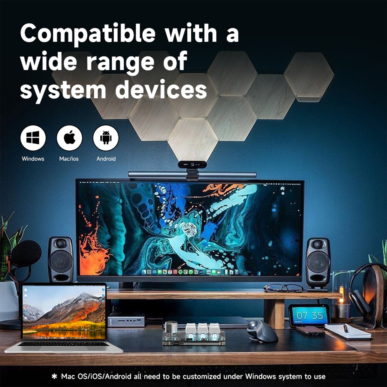 Compatible device uses for 6-key programmable mini keyboard after setup