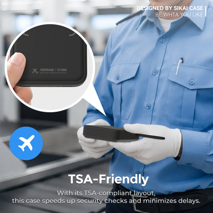 Black Anker A1685 silicone case shown for carry-on travel