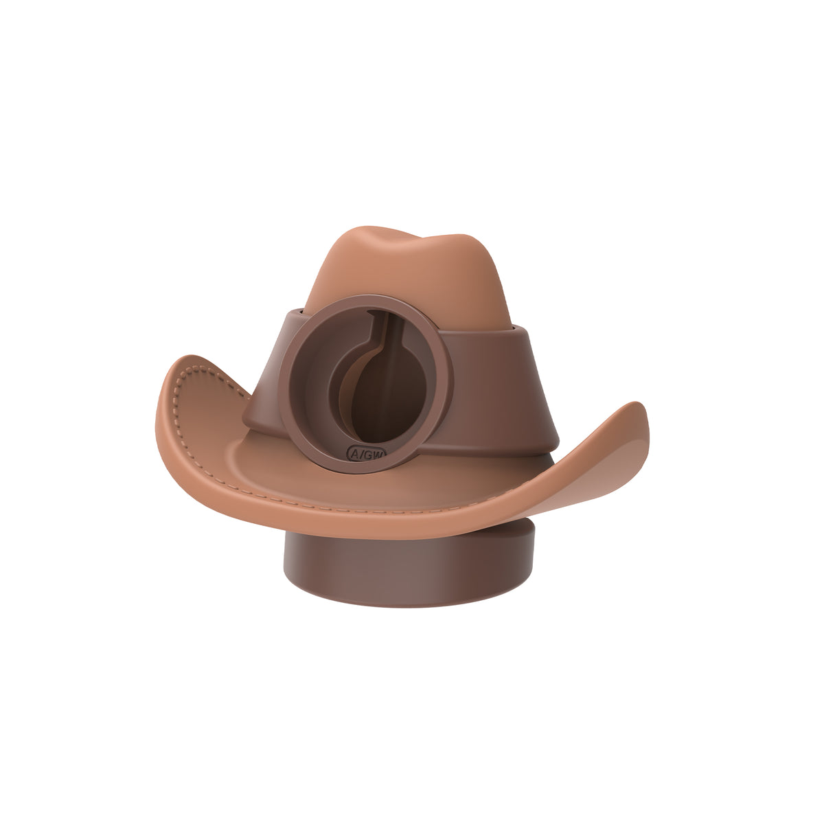 Rear view of SikaiCase cowboy hat Apple Watch charging stand