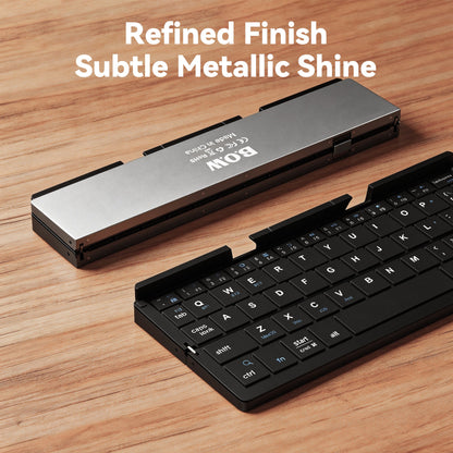 Aluminum alloy finish on SikaiCase portable folding keyboard