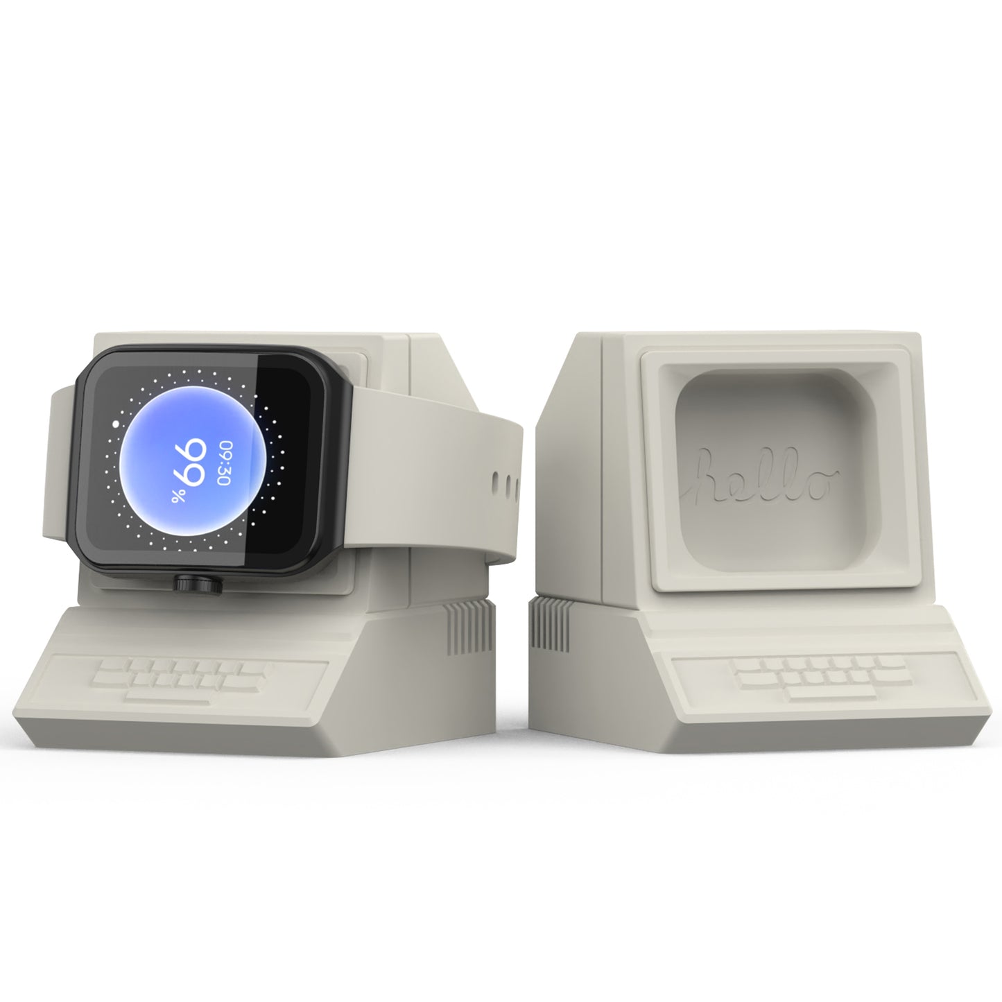 Charging Dock Station for OPPO Watch 3 Pro Smart Watch Charger Stand Holder Retro Computer Pattern Bracket for OPPO Watch 3