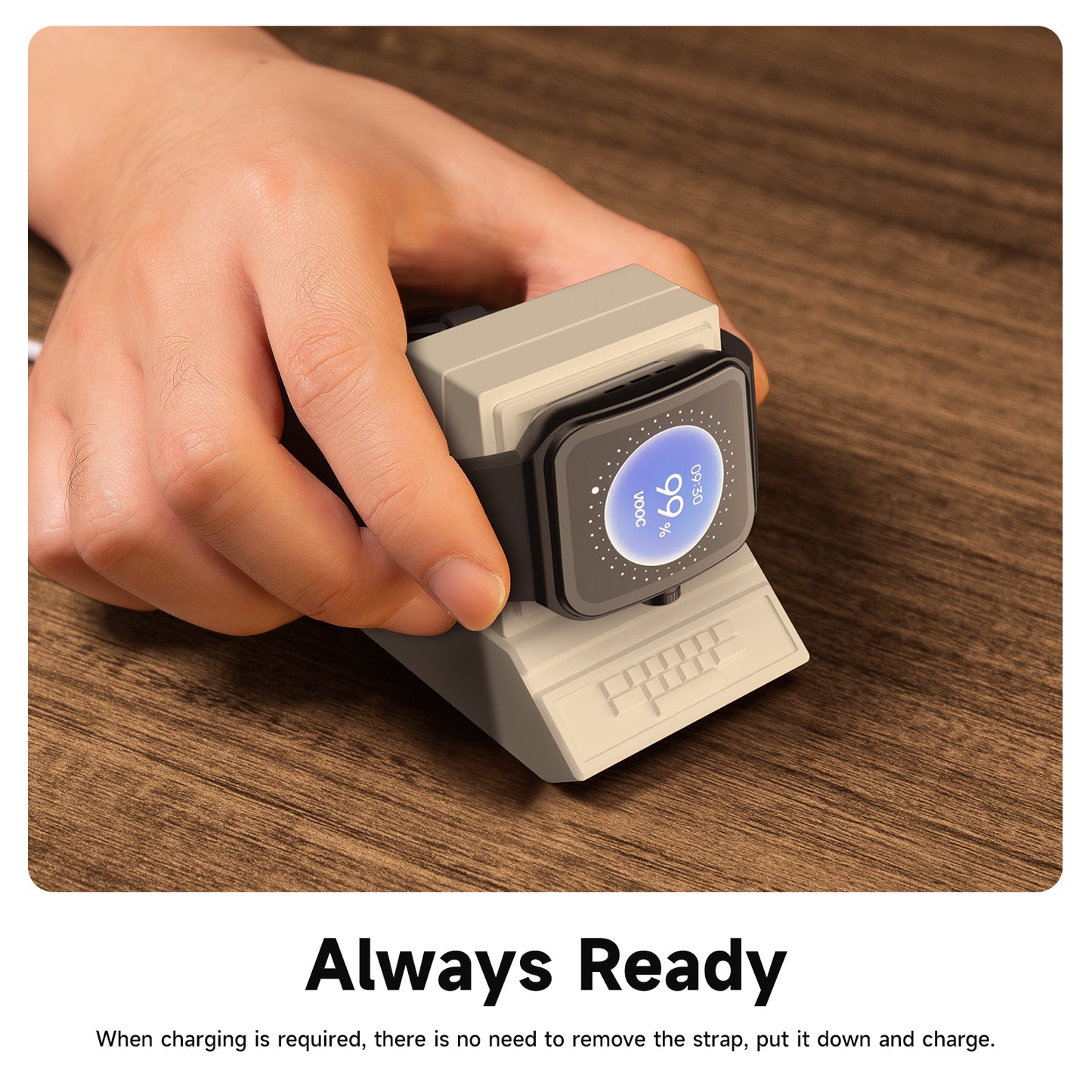 Charging Dock Station for OPPO Watch 3 Pro Smart Watch Charger Stand Holder Retro Computer Pattern Bracket for OPPO Watch 3 SIKAI CASE