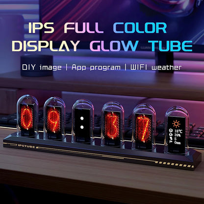 Custom Digital Photo Frame IPS Nixie Tube Clock Creative Gift Electronic Clock Calendar DIY RGB Desktop Decoration Night Light SIKAI CASE