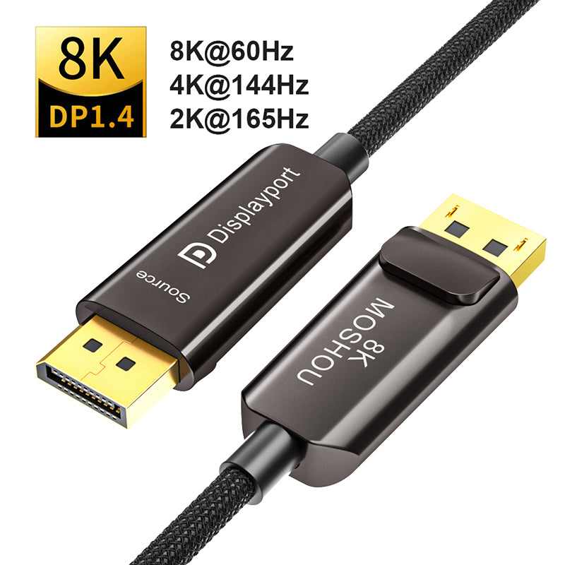 DP 1.4 Optical Fiber Cable Displayport 1.4 8K@60Hz 4K 144Hz 32.4Gbps for HDTV Projector RTX 3070 3080 SIKAI CASE