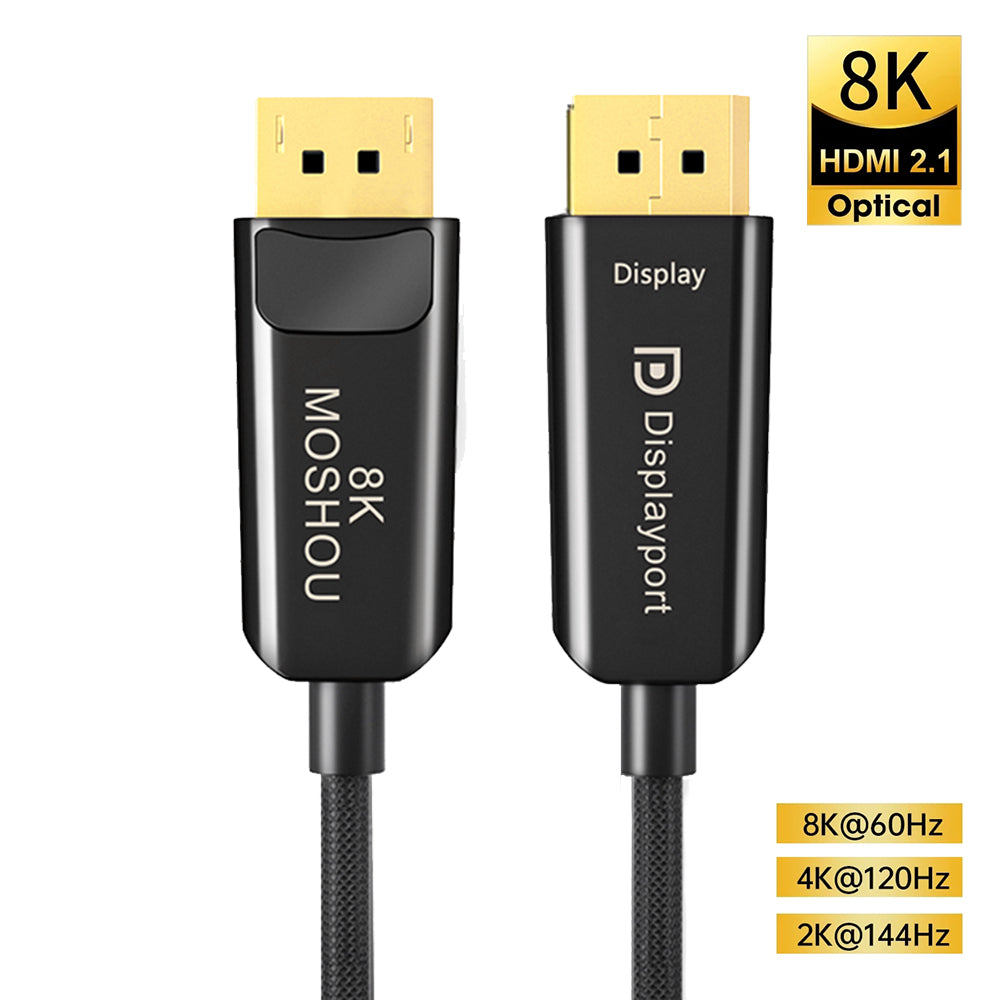 DP 1.4 Optical Fiber Cable Displayport 1.4 8K@60Hz 4K 144Hz 32.4Gbps for HDTV Projector RTX 3070 3080 SIKAI CASE
