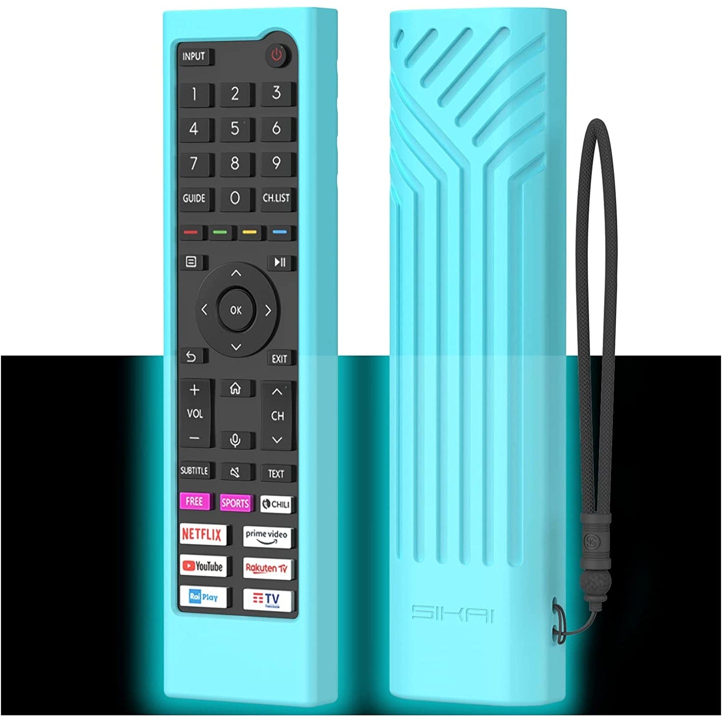 For Hisense TV Remote Control Protective Cover Compatible with Hisense ERF3C80H ERF3C80H(0012) Hisense QLED UHD 4K 2022 TV E78HQ A7GQ A6BG Remote Cover ERF3B80H ERF3D80H ERF3E80H,Anti-Slip Shell SIKAI CASE