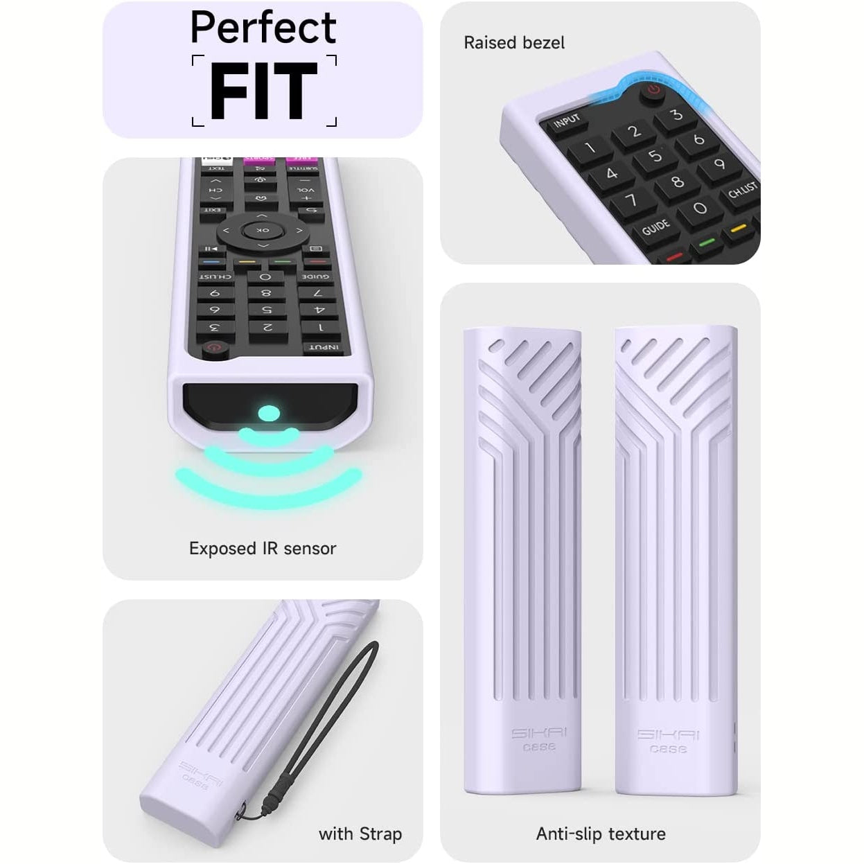 For Hisense TV Remote Control Protective Cover Compatible with Hisense ERF3C80H ERF3C80H(0012) Hisense QLED UHD 4K 2022 TV E78HQ A7GQ A6BG Remote Cover ERF3B80H ERF3D80H ERF3E80H,Anti-Slip Shell SIKAI CASE