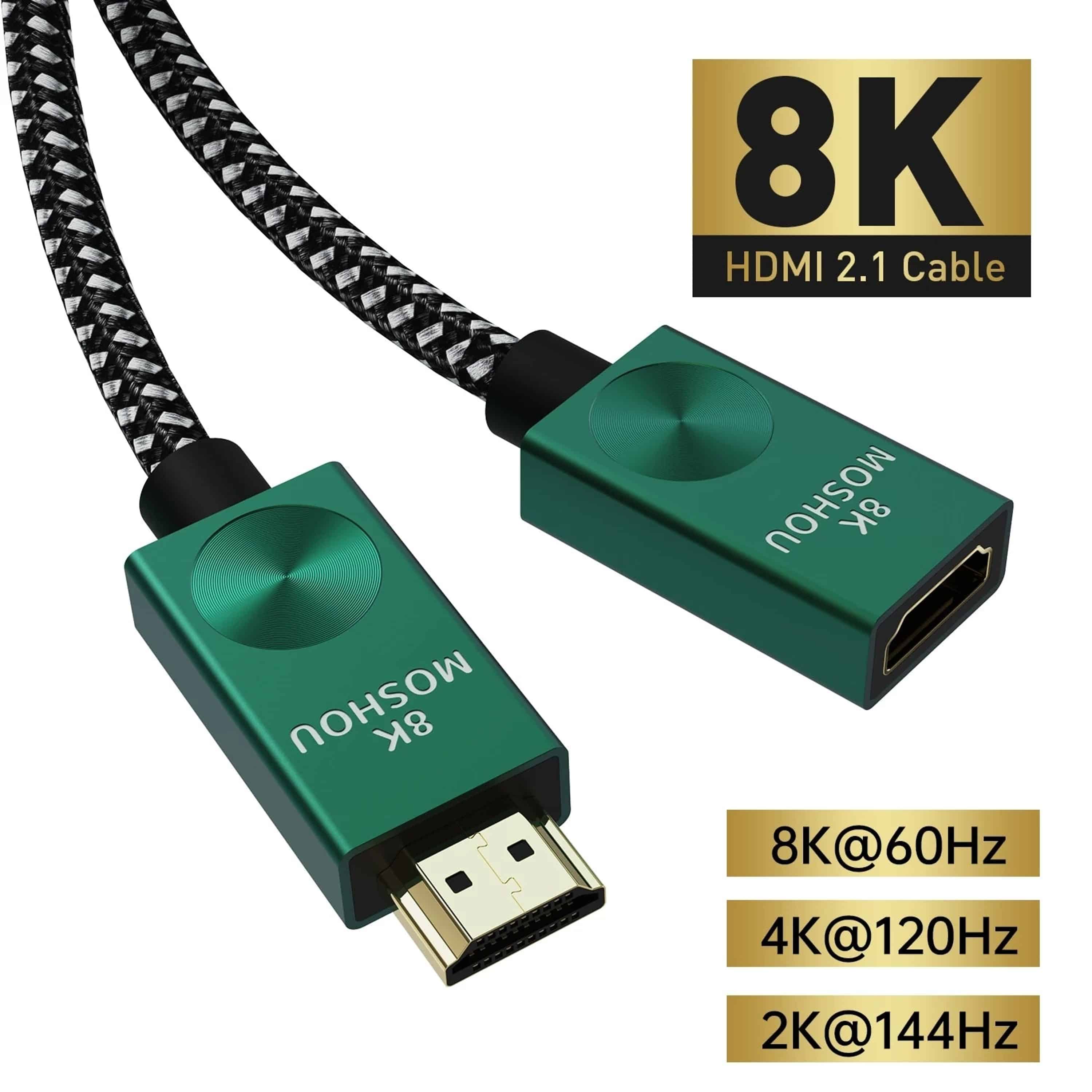HDMI 2.1 Cable 8K 60Hz 4K 120Hz 48Gbps eARC HDR Video Male to Female Cable Female to Male Cord SIKAI CASE