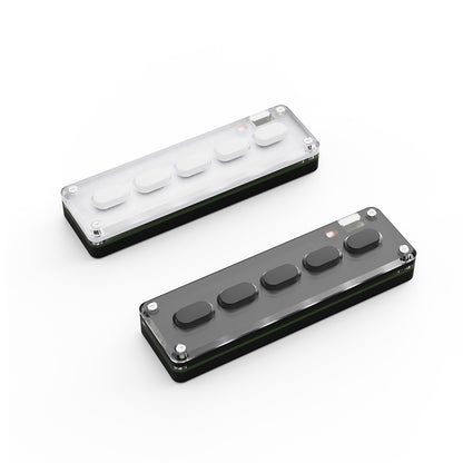 Programming Macro Custom Knob Keyboard RGB 5 Silicone Key Copy Paste Mini Button Photoshop Gaming Keypad Mechanical Hotswap Macropad SIKAI CASE