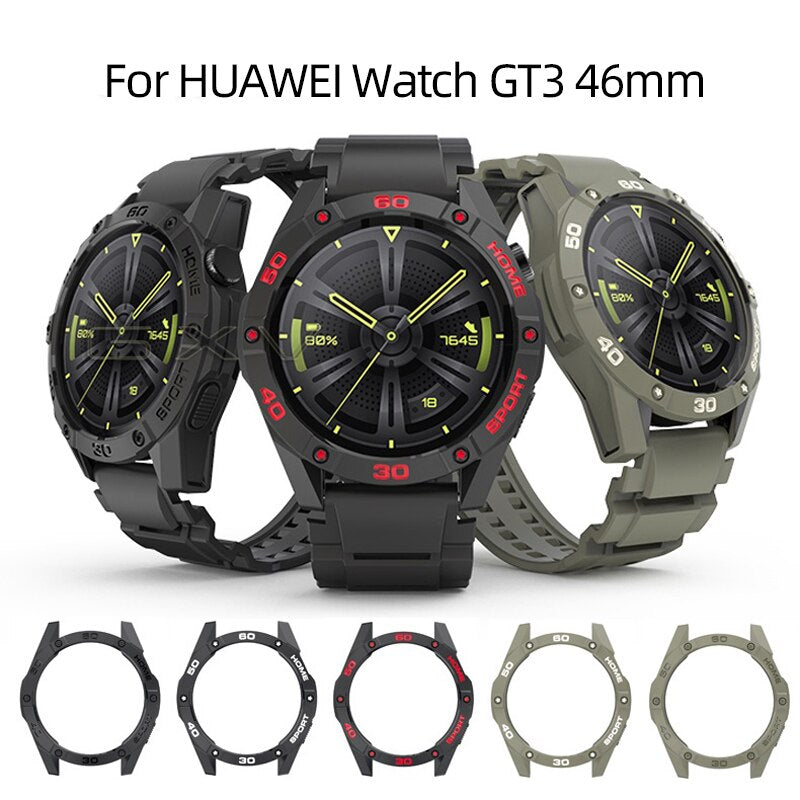 SIKAI For Huawei Watch GT 3 TPU Shell Protector Cover Band Strap Bracelet Charger Bumper for Huawei GT3 Smartwatch SIKAI CASE