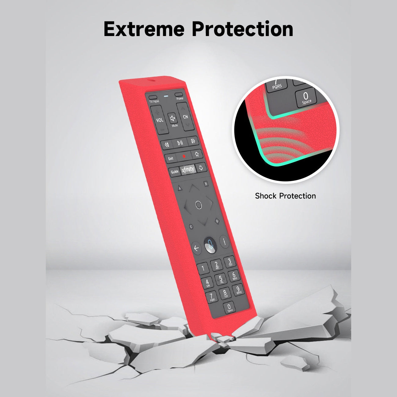 SIKAI Shockproof Silicone Case Cover for XFinity Comcast XR15 Voice Remote, Protective Skin for XFinity X1 Xi6 Xi5 XG2 TV Remote, Skin-Friednly Anti-Lost with Remote Loop SIKAI CASE