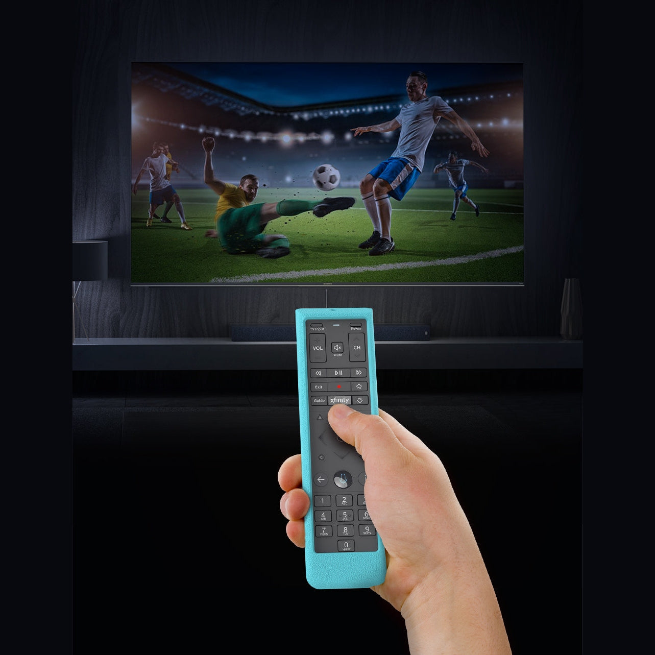 SIKAI Shockproof Silicone Case Cover for XFinity Comcast XR15 Voice Remote, Protective Skin for XFinity X1 Xi6 Xi5 XG2 TV Remote, Skin-Friednly Anti-Lost with Remote Loop SIKAI CASE
