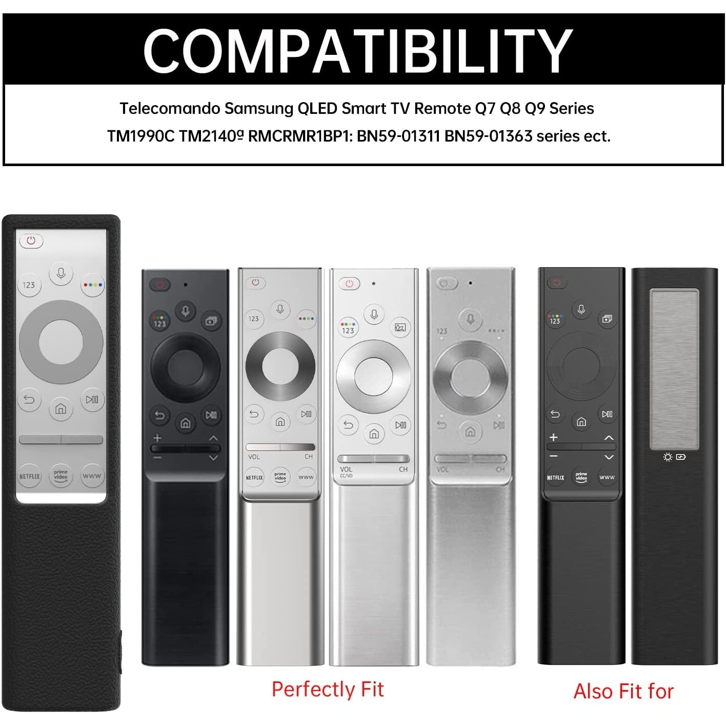 Silicone Cover for Samsung QLED TV Smart Remote Control Case BN59-01311 BN59-01327 BN59-01357 BN59-01363 TM1990C Protective Case SIKAI CASE