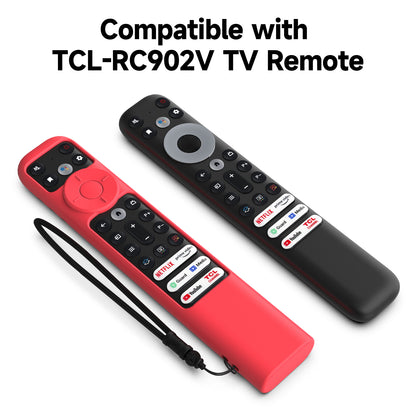 Silicone Cover for TCL RC902V FMR1/RC833(2023) Voice Remote,Shockproof, Skin-Friendly Case for 55R646 55S546 65R646 65S546 75R646 75S546 Series TV Remote SIKAI CASE