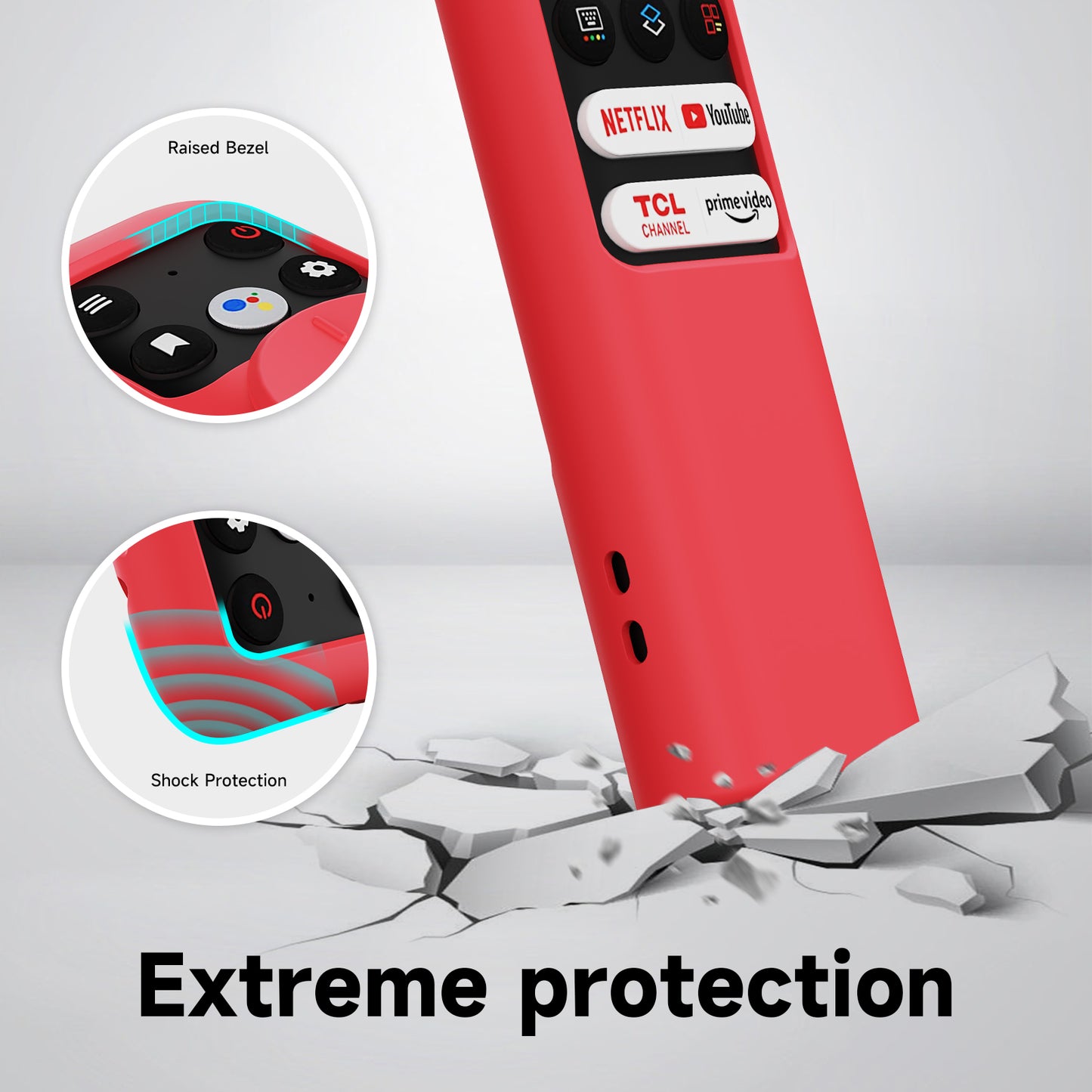 Silicone Shockproof Cover for TCL RC902N FMR1 TV Remote Control Protective Case SIKAI CASE