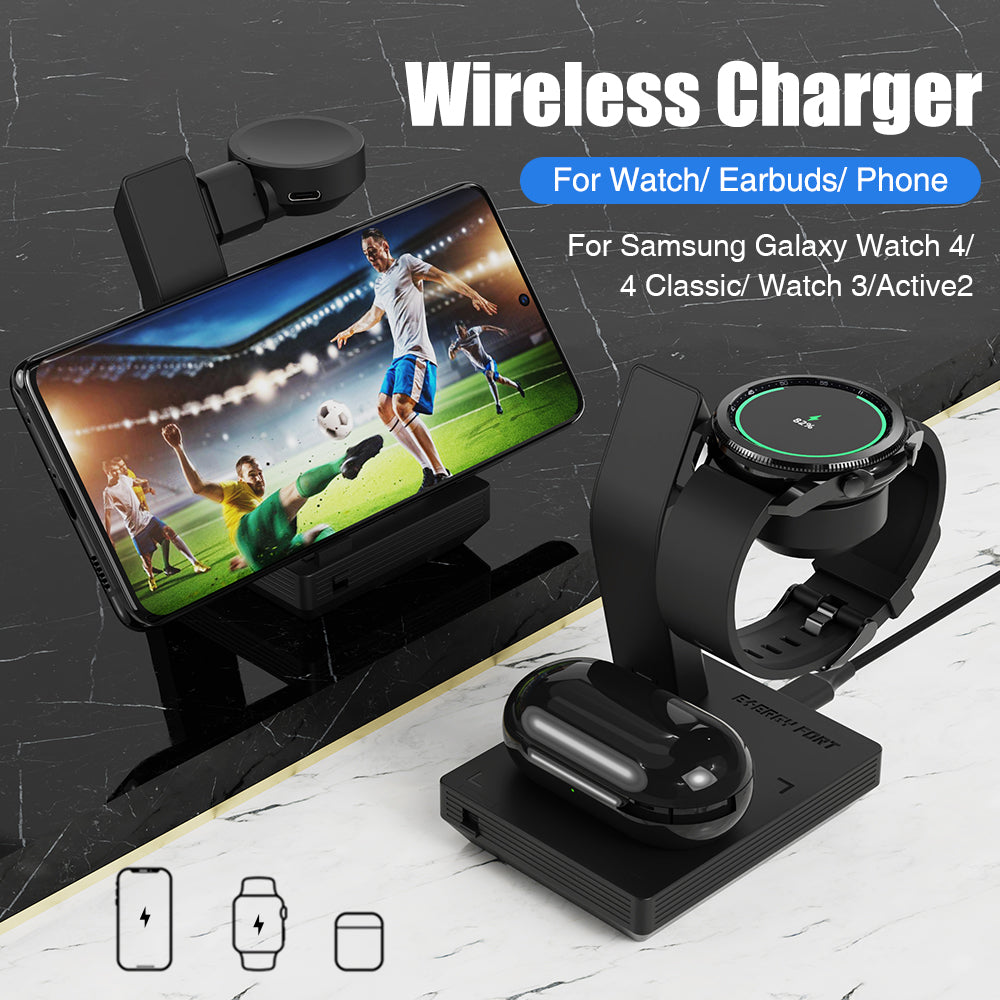 Wireless Charger for Samsung Galaxy Watch4 Classic Watch3 Active2 Buds Pro Smart Watch Charging Stand Holder Dock Accessories SIKAI CASE